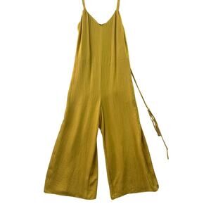 Vince Yellow Cami Wide-Leg Cropped Jumpsuit • Size 4